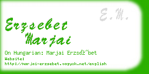 erzsebet marjai business card